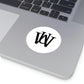 WAKE UP Round Vinyl Stickers (WHITE)